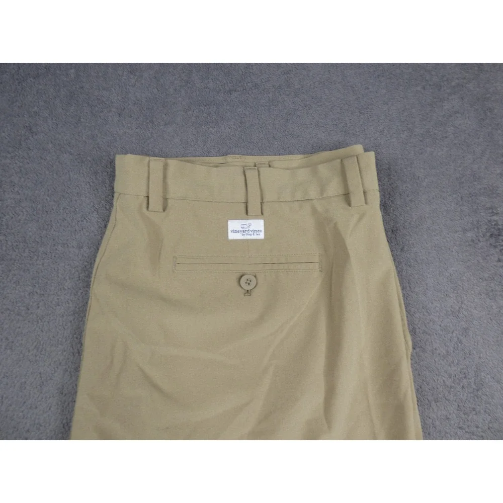 Vineyard Vines Performance Breaker Shorts Mens 40 Khaki Tan Stretch Golf 9 Insea - Picture 2 of 11